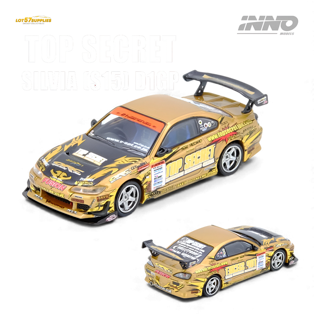 INNO64 Top Secret Silvia S15 D1GP 2004 Gold 1:64