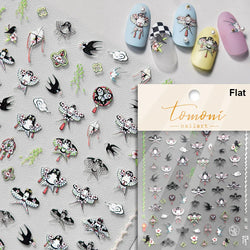Swallow Bird Insect Animal Phoenix Peacock Dove 3D Self Adhesive Nail Art Stickers Chinese Ancient Poetry Manicure 5D DIY Decals (ONLINE ORDER ONLY)
