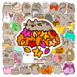 10/30/50PCS Kawaii Chunky Cat Stickers Cute Cartoon Decals Decorative DIY Phone Stationery Scrapbook Guitar Bike Kids Sticker (ONLINE ORDER ONLY)