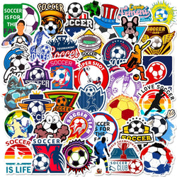 Soccer Football Graffiti Stickers for Skateboard Car Helmet Suitcase Notebook Water Bottle Phone Laptop - 10/25/50pcs (Online Order Only)