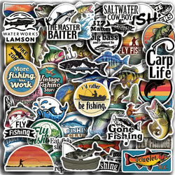50PCS Cute Fish Animals Graffiti Stickers Skateboard Phone Laptop Waterproof Cool Cartoon DIY Sticker Decals Toy (Online Order Only)
