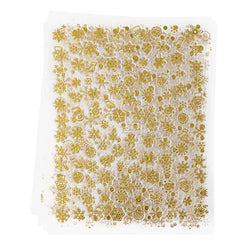 3D Gold Glitter Snowflake Nail Sticker Winter Reflective Elk Star Balloon Christmas Tree Foil Xmas New Year Decal Tips Decoratio (ONLINE ORDER ONLY)