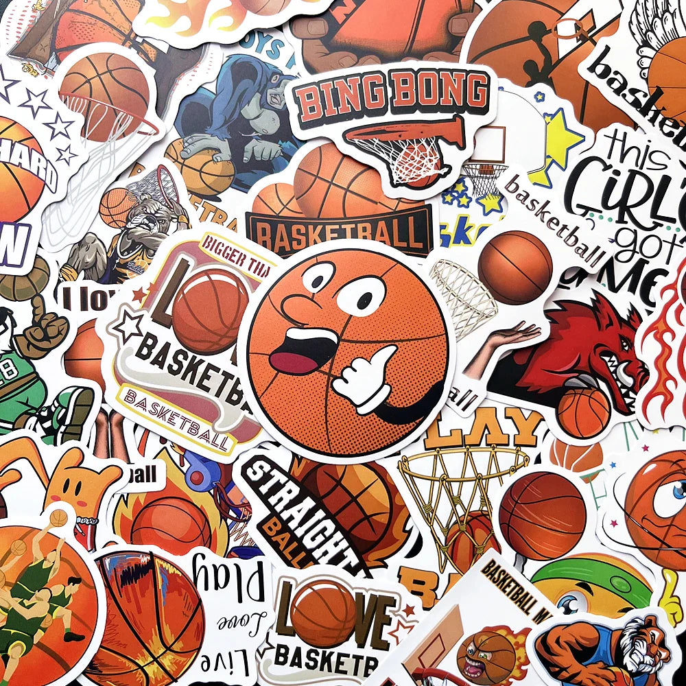 Basketball Graffiti Stickers Waterproof for Luggage, Notebook, Skateboard, Refrigerator - 10/50PCS (ONLINE ORDER ONLY)