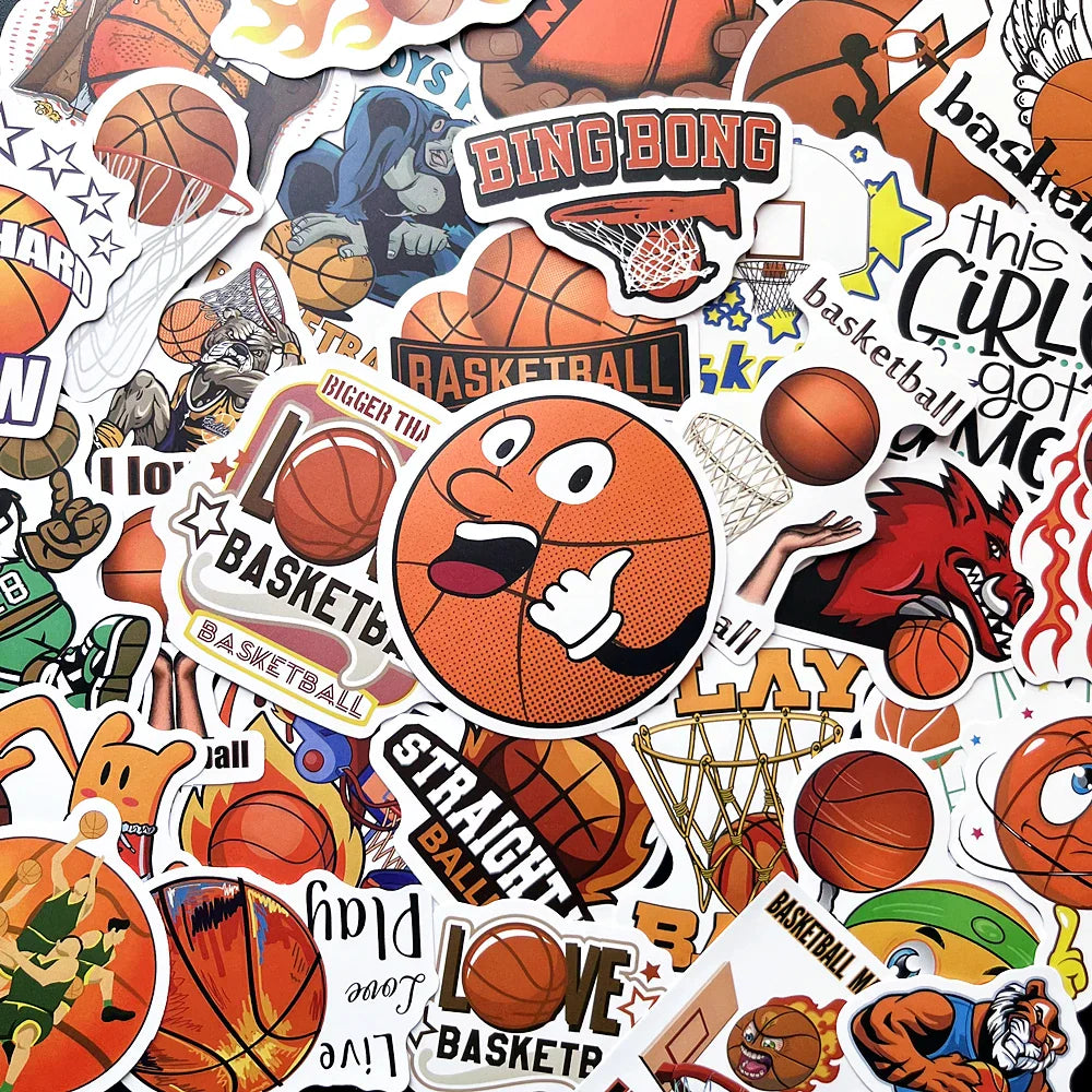 Basketball Graffiti Stickers Waterproof for Luggage, Notebook, Skateboard, Refrigerator - 10/50PCS (ONLINE ORDER ONLY)