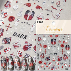 Cat Eye Shiny Blue Purple Spider Cross Love Heart Star Snake Web Jelly Thrilling Nail Art Stickers Manicure Decals Halloween (ONLINE ORDER ONLY)