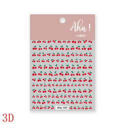 1Pc Sweet Cute Fresh Red Cherry Pattern Nail Stickers Self Adhesive Fruit Design Decals Women & Girls Homemade Manicure Supplies (ONLINE ORDER ONLY)