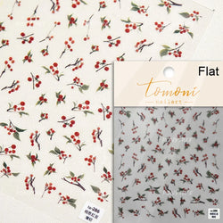 Strawberry Cherry Loquat Longan Peach Grapes Plant Red Bean Fruit Flat Realistic Painting 3D Nail Art Stickers Manicure Decals (ONLINE ORDER ONLY)