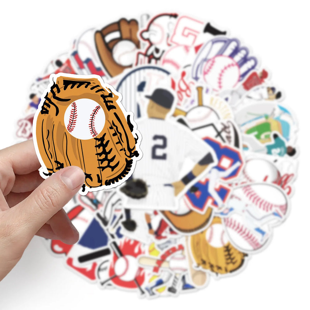 50Pcs Baseball Sports Series Graffiti Stickers Suitable for Laptop Helmets Desktop Decoration DIY Stickers Toys Wholesale (Online Order Only)