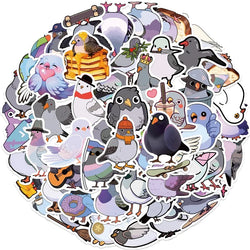 10/30/50PCS Kawaii Pigeon PVC Sticker Aesthetic Chidlren's Korean Stationery Decoration Scrapbooking School Supplies for Kids (ONLINE ORDER ONLY)