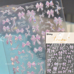 Black Rabbit Bunny Ribbon Bowknot Flower Cake Daisy Dessert Knife Fork Butterfly Self Adhesive Nail Art Stickers Manicure Decals (ONLINE ORDER ONLY)