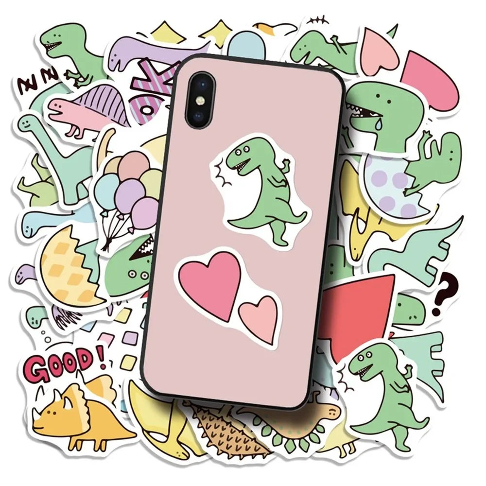 40pcs Dinosaur Sticker Cartoon Animal Educational Toys Stickers for Children DIY Laptop Scrapbooking Luggage Bicycle (ONLINE ORDER ONLY)