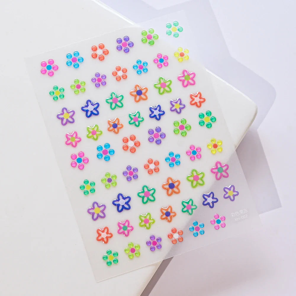 1Sheet Valentine's Day Decals 5D Nail Art Stickers Heart Self-Adhesive Slider Love Letters DIY Manicure Accessories "Dopamine" % (ONLINE ORDER ONLY)