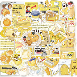 Yellow Cartoon Stickers Pack for Phone Laptop Luggage Skateboard Kids Gift (Online Order Only)