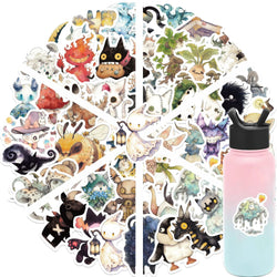 50pcs Ridiculous Fairy Tale Monster Sticker Pack Waterproof Laptop Skin Cute Phone Case Kawaii Packaging Art Supplies Stationer﻿ (Online Order Only)