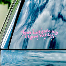 The Text Car Stickers Don't Tailgate Me Close Decoration Bumper Rear Window Fashion Stickers Creative Sport PVC Vinyl Decals (ONLINE ORDER ONLY)