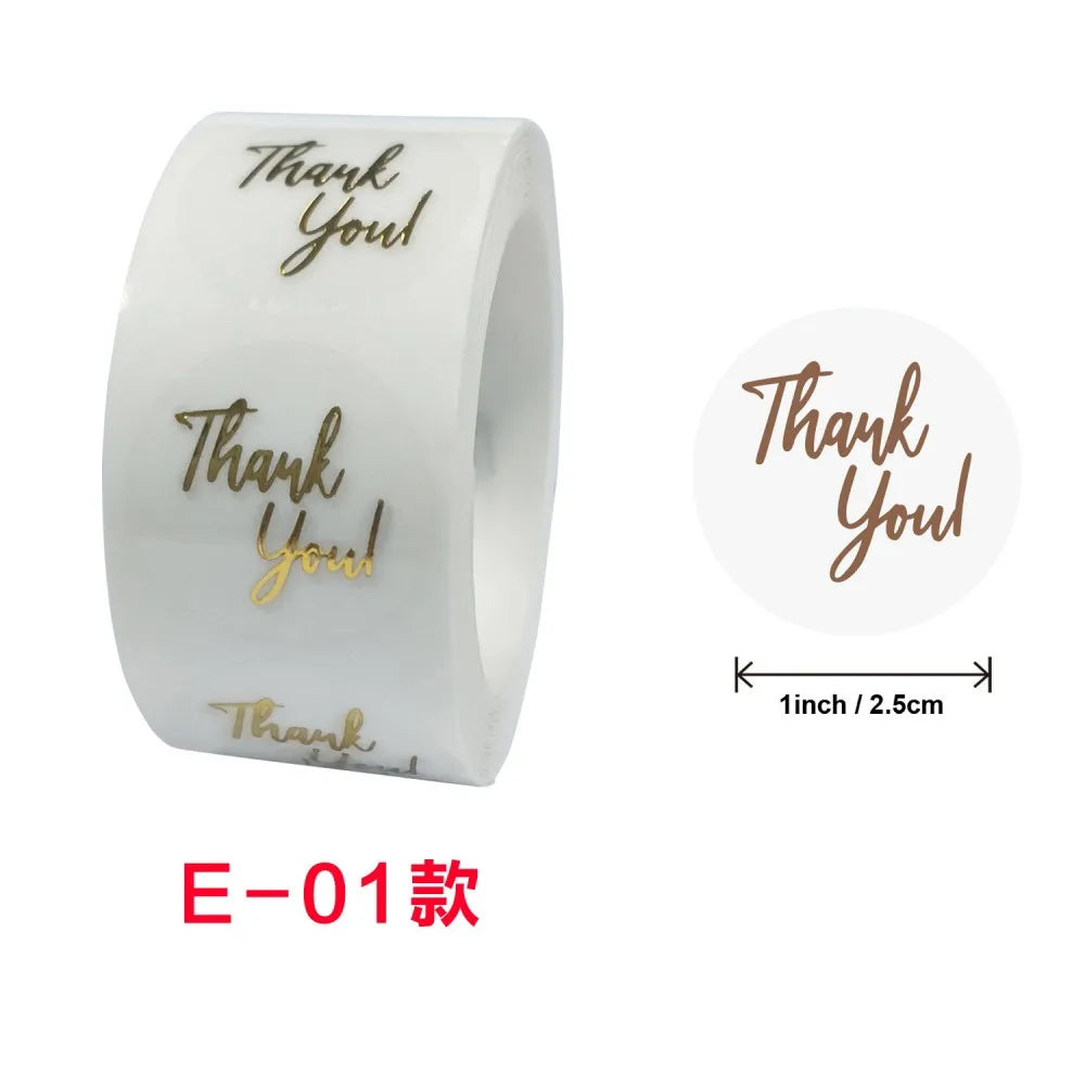 50-500pcs Luxury Bronzing Labels Thank You for Your Order Stickers Baking Seal Labels for Shop Business Package Gift Sticker (ONLINE ORDER ONLY)