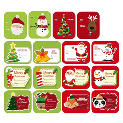 100pcs Merry Christmas Stickers Writable Name Tags Xmas Sticker Write On Labels Holiday Present DIY Gift Box Baking Card (Online Order Only)