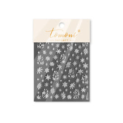 Dressy Embossment Colorful Gradient Snowflakes Laser Silver Christmas Tree Winter Bowknot Santa Nail Art Stickers Manicure Decal (Online Order Only)