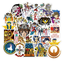 50pcs Saint Seiya Anime Stickers for Laptop, Phone, Car, Scooter, Suitcase, Water Bottle, Refrigerator (ONLINE ORDER ONLY)
