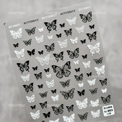 Dreamy Moon Stars Love Heart Butterfly Bowknot Lace Shiny Starburst Ribbon Delicate Adhesive Nail Art Stickers Manicure Decals (Online Order Only)