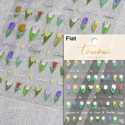 Tulips Flower Letter Bowknot Butterfly Irregular Lines Pearl Tender 5D Adhesive Nail Art Stickers Manicure Decals Stick on Nail (ONLINE ORDER ONLY)