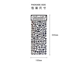 Korea Ins Cute Pixel Dialog Series Decorative Sticker Hand Account Idol Card DIY Material Sticker Personalized Kawaii Stationery (ONLINE ORDER ONLY)