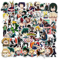 50pcs My Hero Academia Stickers for Luggage, Water Bottles, Phones, Laptops, Cars, Scooters, Fridges (ONLINE ORDER ONLY)