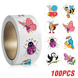 100-500pcs Cartoon Cute Sticker Children Reward Encouragement Sticker Birthday/holiday Party Gift Packaging Sealing Decor Lables (Online Order Only)