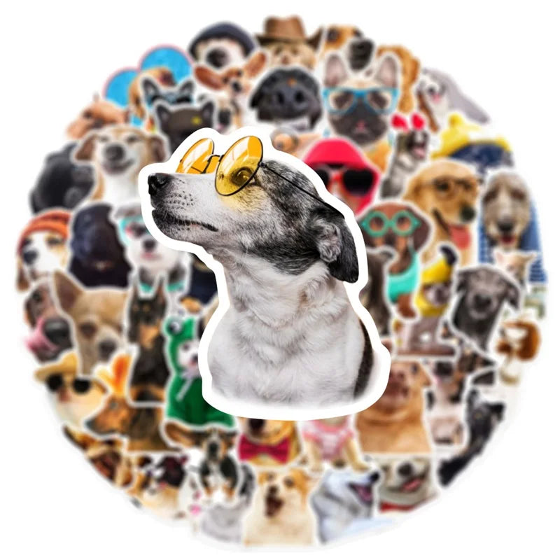 10/30/50PCS Cartoon Life Dog Children's PVC Sticker Aesthetic Decoration Scrapbooking Stationery School Supplies for Kids (ONLINE ORDER ONLY)