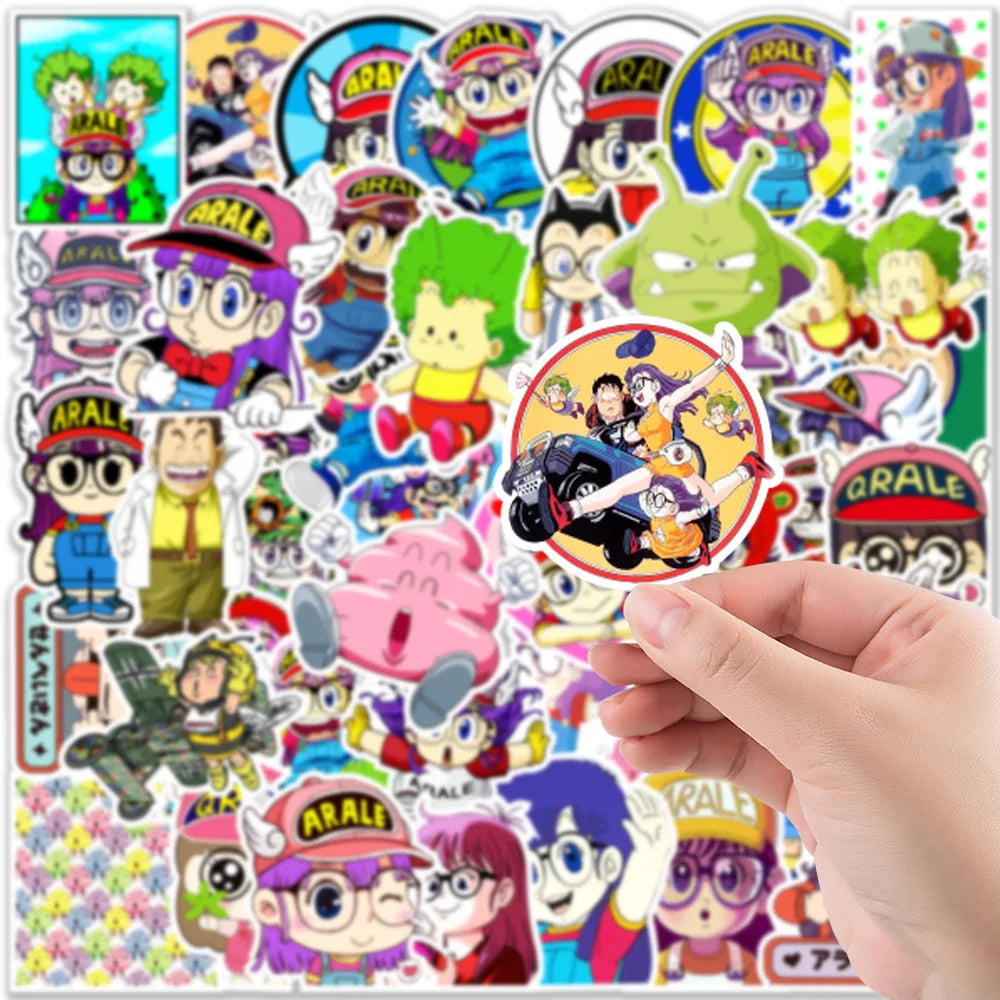 10/50Pcs Cartoon Kawaii Creative Cute A La Le Stickers for Mobile Phone Laptop Luggage Skateboard Stickers Kids Toy (Online Order Only)