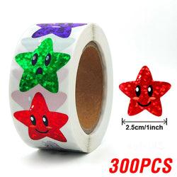 100-500pcs Glitter Star Stickers for Kids School Teacher Reward Sticker Party Decor Small Business Label Scrapbooking Stickers (Online Order Only)
