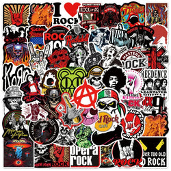 Classic Rock Band Stickers Decals for Guitar, Laptop, Skateboard, Luggage, Helmet - 10/50/100pcs (Online Order Only)