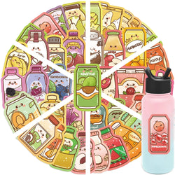 50Pcs Ins Summer Drink Cartoon Stickers For Water Bottle Aesthetic Decals for Laptop Bicycle Skateboard Luggage Kids Toy﻿ (ONLINE ORDER ONLY)