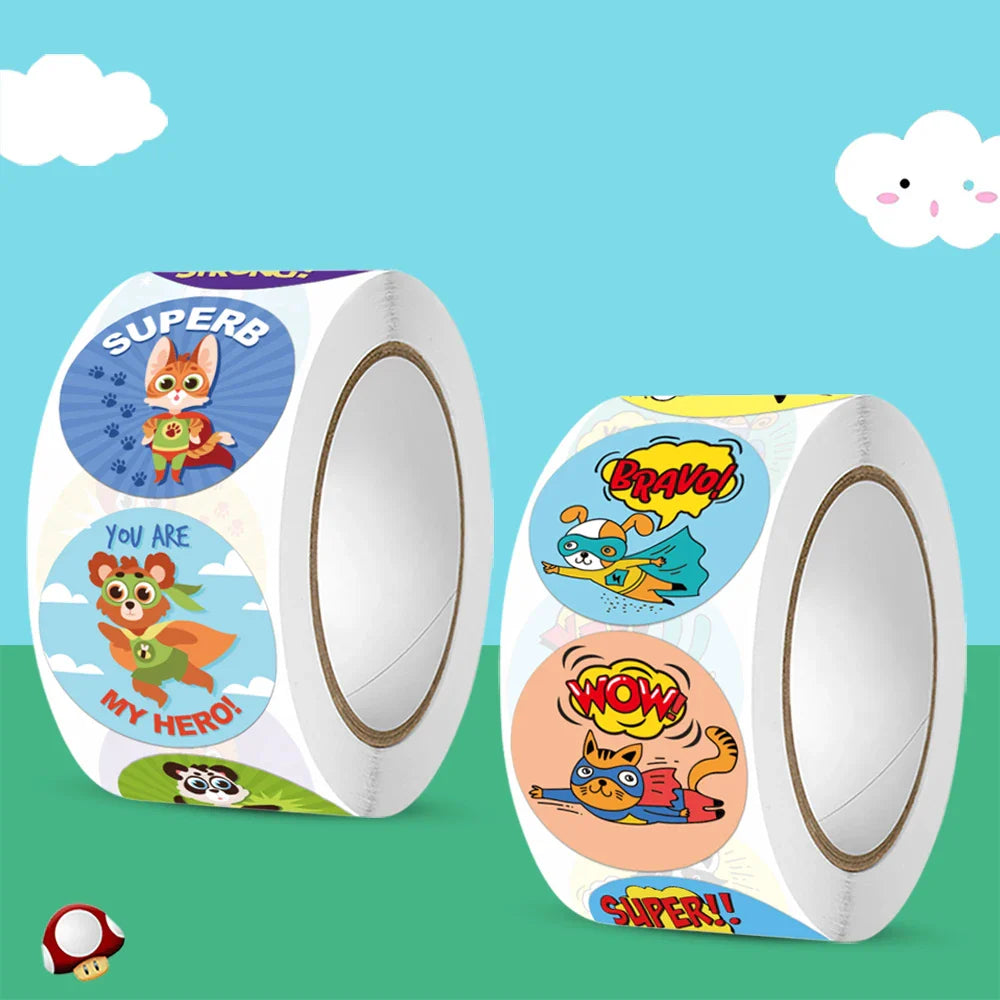 Sticker Kids Reward Sticker Yellow Red Labels Happy Smile Face Sticker Kids Toys School Teacher Student Stationery (ONLINE ORDER ONLY)