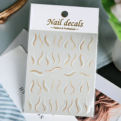 1Pc Red Pink White Heart Bow Nail Art Stickers with Glitter Sequins 5D Self Adhesive Nail Decorations Slider Decals DIY Manicure (ONLINE ORDER ONLY)