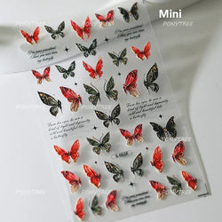 Colourful Butterfly Delicate Anmials Adhesive Nail Art Stickers Dreamy Winter Snowflake Rhinestone Manicure Decals Nail Supplies (ONLINE ORDER ONLY)