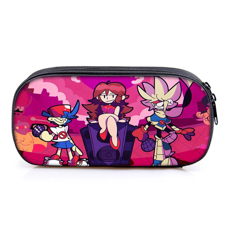 Children Friday Night Funkin Pencil Box Boys Girls Kids Anime Pencil Case Students Cartoon Pen Bags Teenagers Stationery Bags (Online Order Only)