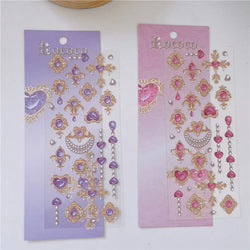 Cute Love Gem Pearl Stickers Diary Scrapbooking DIY Album Decoration Sticker Aesthetic Personalized INS Kawaii Korean Stationery (ONLINE ORDER ONLY)