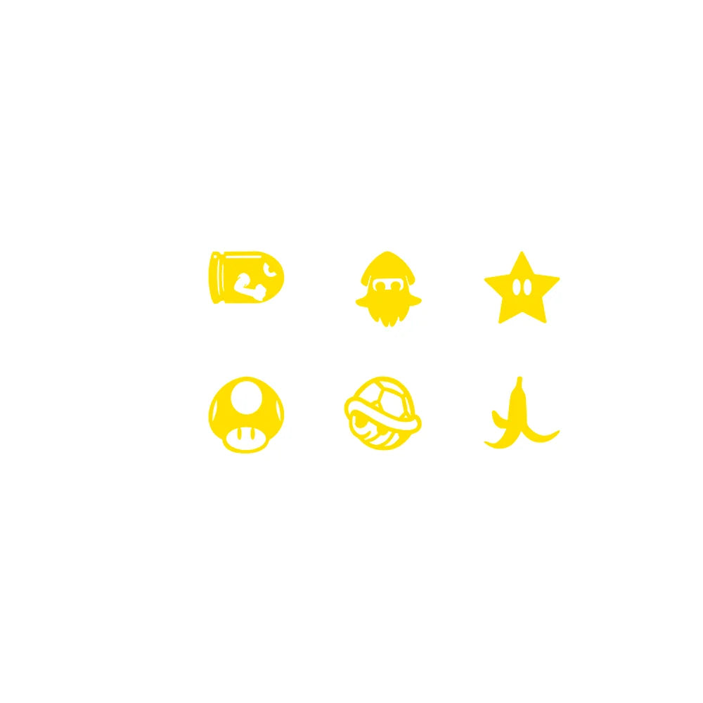 Cartoon Blank Button Car Sticker And Truck Vehicle White Blank Buttons The Car Interior  Decoration Die Cutting  Vinyl Decals (ONLINE ORDER ONLY)