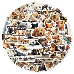 10/30/60pcs Funny Meme Cute Animal Dog Cat Stickers Decals Kids Toy Laptop Phone Water Bottle Suitcase Guitar Decoration Sticker (ONLINE ORDER ONLY)
