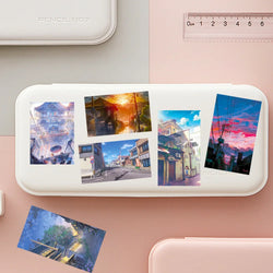 10/30/50PCS Cartoon View Street Landscape Stickers Aesthetic PVC Waterproof Decals Luggage Guitar Skateboard Sticker Decals Toys (ONLINE ORDER ONLY)