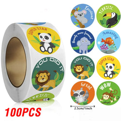 100-500pcs Reward Stickers For Children Kids Animal Panda Stickers Small Packaging Pack Stickers Photocard Decor Lables (Online Order Only)