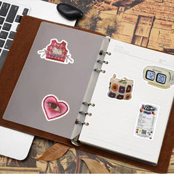 65pcs Retro Millennium Girls Kawaii Stickers Funny Cute Style Decals For Girls Suitcase Phone Guitar Stickers Kids Toys (ONLINE ORDER ONLY)
