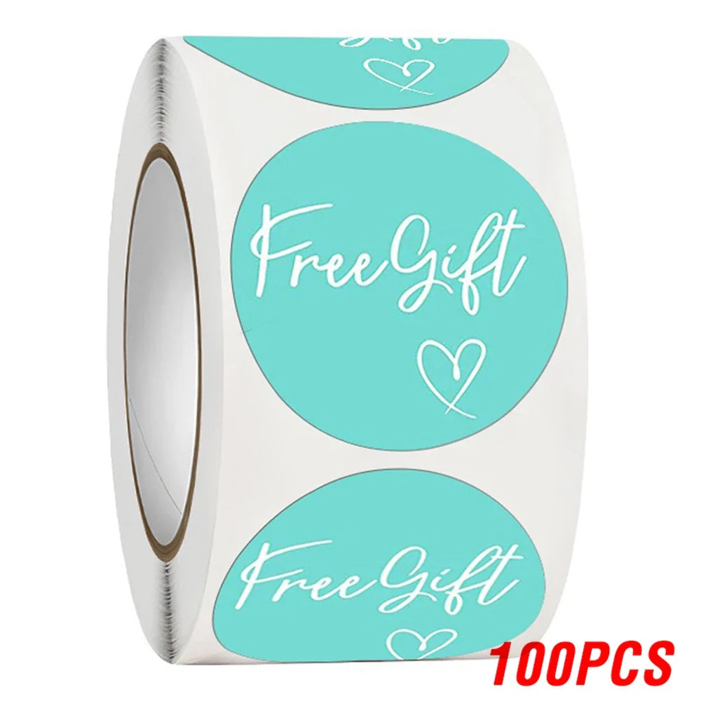 100-500pcs Free Gift Letters Labels Sticker Stationary Supplies Pink Thank You Sticker For Small Business Package Card 1 Inch (ONLINE ORDER ONLY)