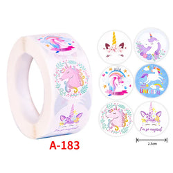 500Pcs Children's Cartoon Animal Stickers Baby Stickers Kindergarten Inspirational Little Red Flower Reward Roll Stickers (Online Order Only)