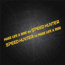 1 Pair Car Styling Stickers for Words Text Make Life A Ride By Speed Hunter Motorcycle Fender Modification Decal Applique Tape (ONLINE ORDER ONLY)