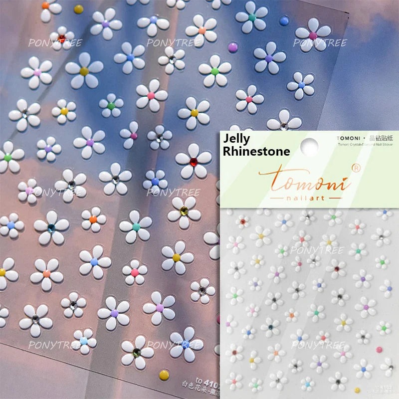 Embossed Flower Pink Butterfly Lucky Peach Blossom Chic Spring Petal 5D Soft Relief Adhesive Nail Art Stickers Manicure Decals (Online Order Only)