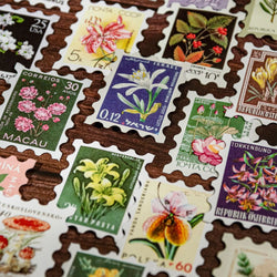 50 sheets Philatelic museum series Postage stamp theme stickers Scrapbooking Material handmade Diary Album Junk Journal Supplies (Online Order Only)