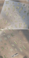 Green Blue Glass Butterfly Lily Flowers Star Line Water Droplet Charming Shiny Self Adhesive Nail Art Stickers Manicure Decals (ONLINE ORDER ONLY)