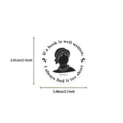 50pcs Novelist Jane Austen Stickers For Scrapbook Phone Laptop Suitcase Guitar Stationery Car Graffiti Sticker Novel Decals DIY (ONLINE ORDER ONLY)